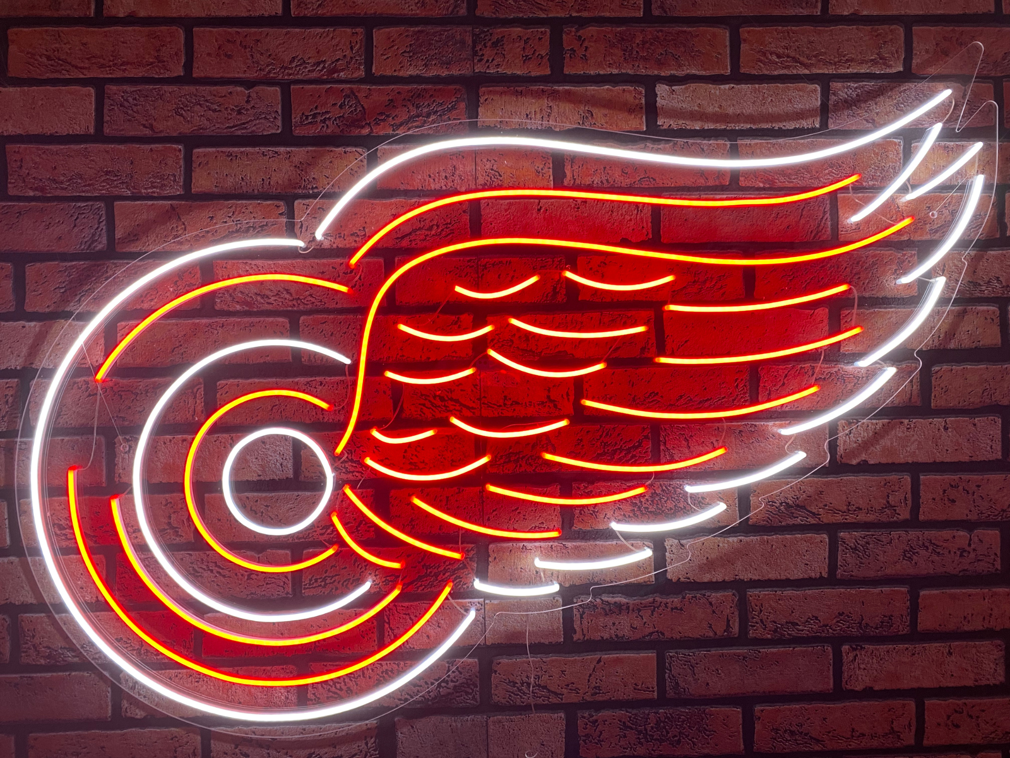 detroit red wings neon