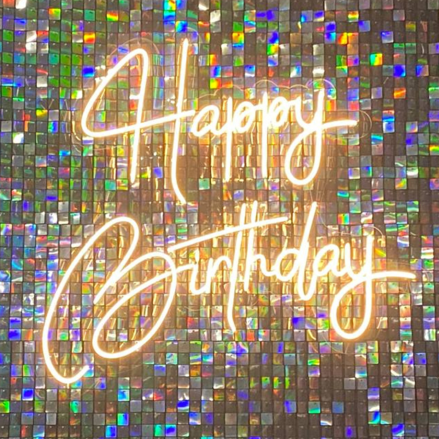 neon happy birthday